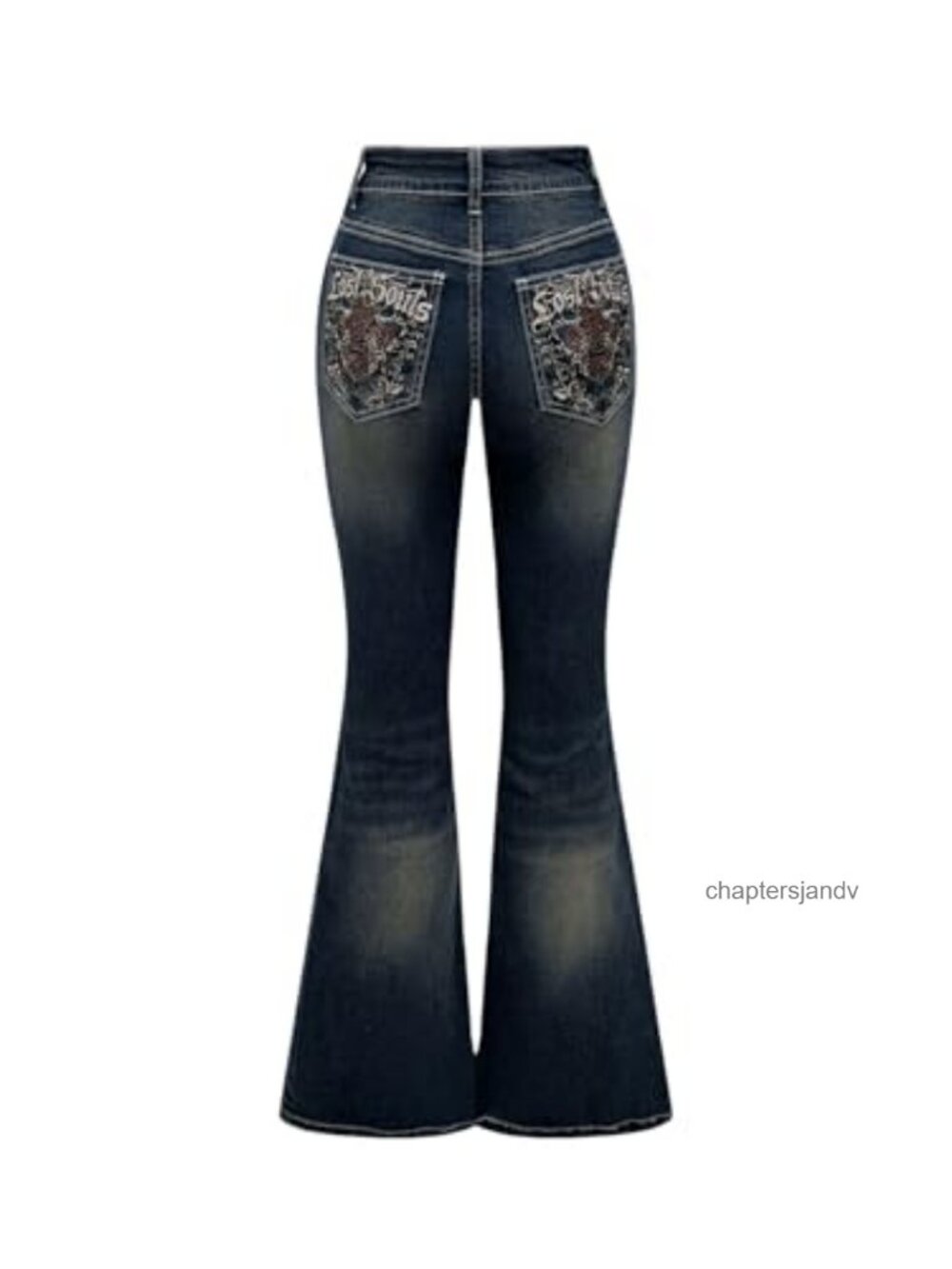 Women's Stretchy High Waist Bell Bottom Flare Denim Jeans